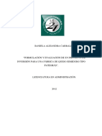 Formulacion y Evaluacion de Un Proyecto de Inversion para Una Fabrica de Queso Tipo Pategras PDF