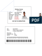 Driving License: 07-Jun-2017 07-Jun-2027 M.Cycle/M.Car