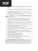 departamento de recursos humanos