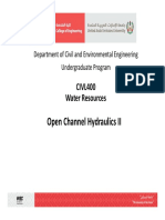 Open Channel Hydraulics II: CIVL400 Water Resources