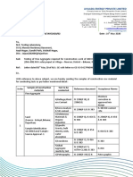 Letter To Lab For Testing Fine Aggregate