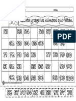 Completar Números Del 51 Hasta El 100 PDF