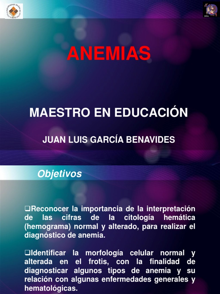 Clasificación de Anemias y Tipos | PDF | Anemia | Glóbulo rojo