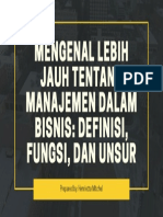 Mengenal Lebih Jauh Tentang Manajemen Dalam Bisnis - Definisi, Fungsi, Dan Unsur