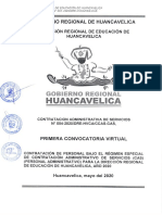 Convocatoria Cas #0004-2020/dre-Hvca/ccas-Cas