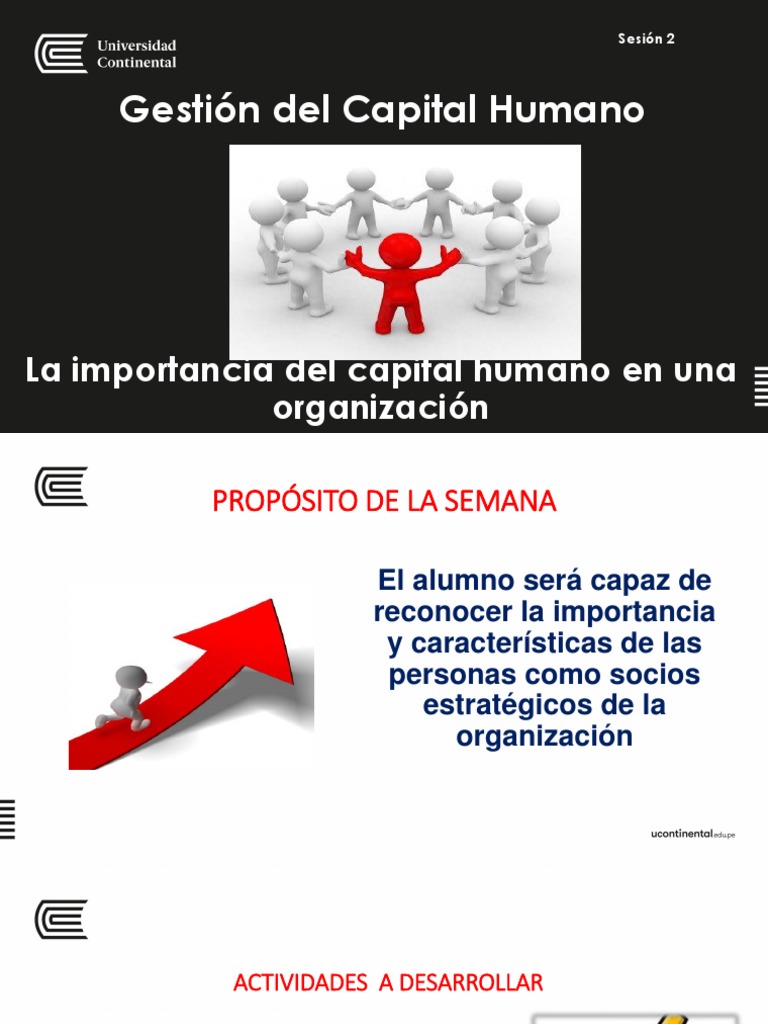 Sesión 1-Importancia Del Capital Humano PDF | PDF | Gestión de recursos