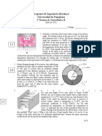 Programa de Ingeniería Mecánica Universidad de Pamplona: 1 Examen de Termofluidos II