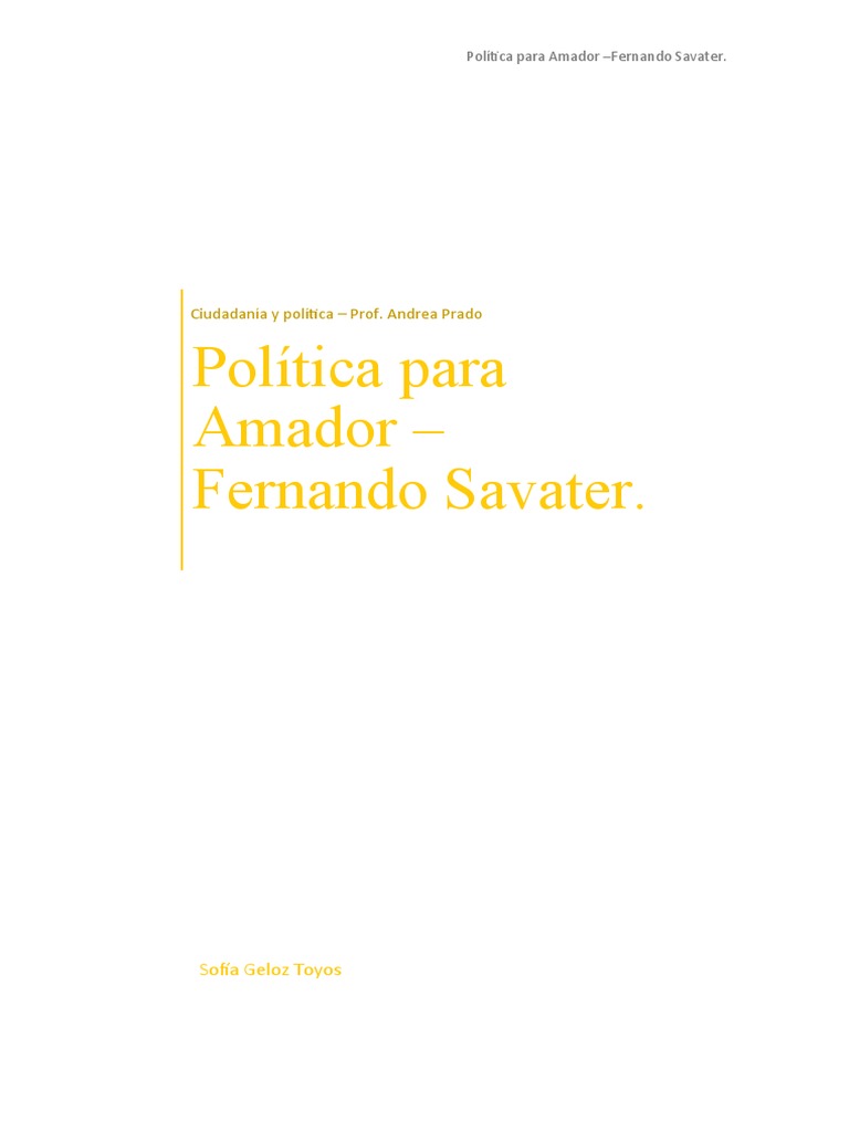 Política para Amador PDF Homo Sapiens Aprendizaje