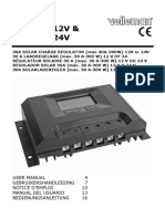 Manual English Velleman SOL30UC12V & SOL30UC24V 30A Solar Regulator