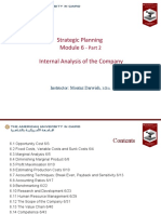 Internal Analysis of The Company (Module 6) - Part 2