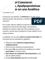 La Guía Del Colesterol: Partículas, Apolipoproteínas y Qué Mirar en Una Analítica Fitness Revoluci