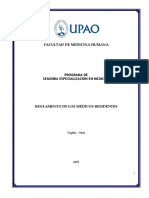 REGLAMENTO DE RESIDENTADO MEDICO Modificado 2017 - Ultimo