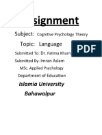 Cognitive Language Assignment