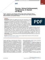 Archival Report: Polygenic Risk Scores, School Achievement, and Risk For Schizophrenia: A Danish Population-Based Study