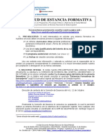 Solicitud de Estancias Formativas para Residentes Externos S, N.S