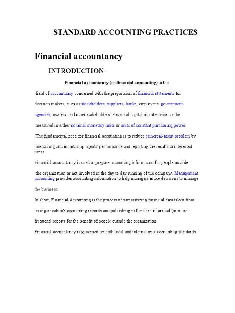 Standard Accounting Practices PDF