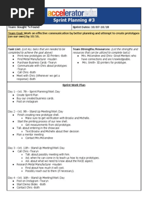 sprint plan 3
