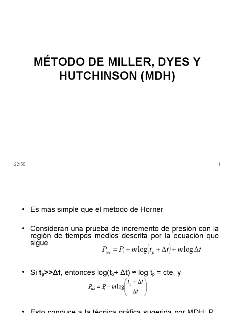 Método MDH: Análisis de Presión Simplificado | PDF