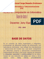 Curso de Base de Datos I