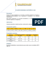Hoja Técnica Plancha 304 A240 PDF