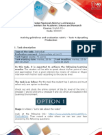 Activities Guide and Evaluation Rubric - Unit 2 - Task 4 - Speaking Production