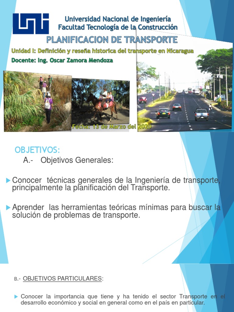Planificación del Transporte en Managua | PDF | Transporte | Planificación