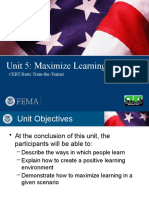 Unit 5: Maximize Learning: CERT Basic Train-the-Trainer