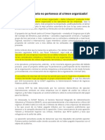 El delito tributario no pertenece al crimen organizado