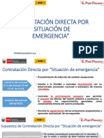 La Regularización de Las Contrataciones Directas Por Situacion de Emergencia