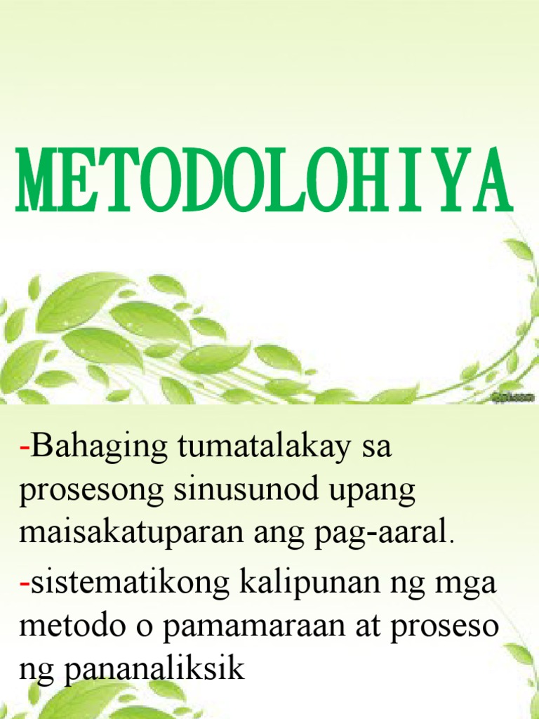METODOLOHIYA | PDF