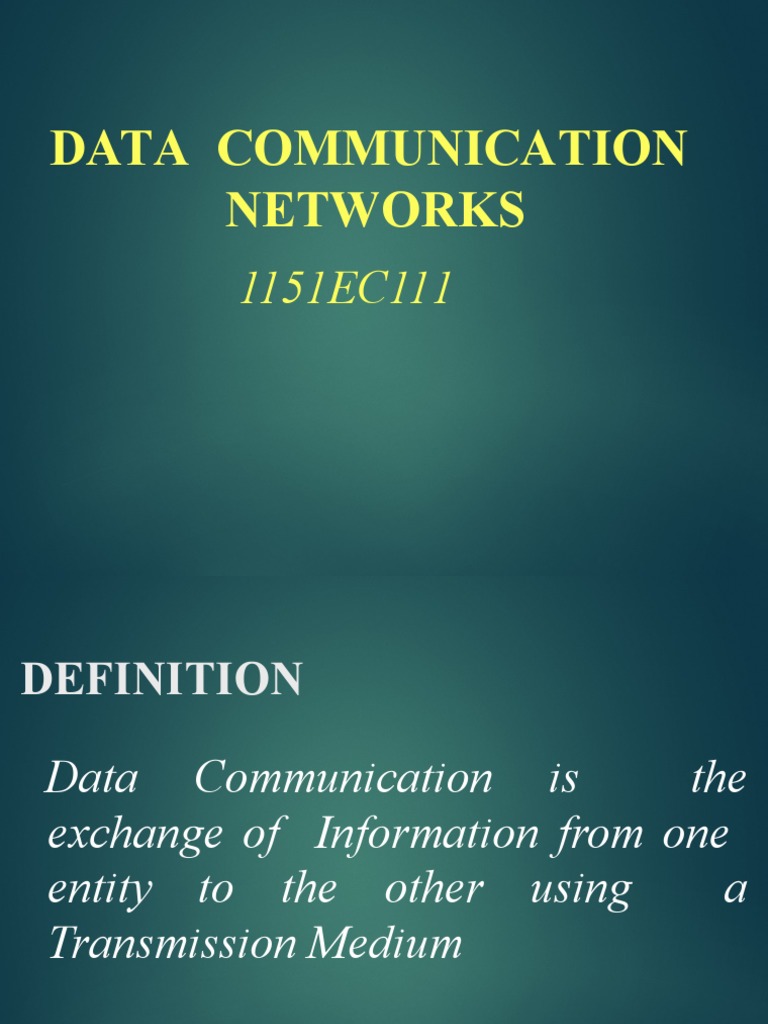 Intro - Data Communication Networks | PDF | Network Topology | Duplex ...