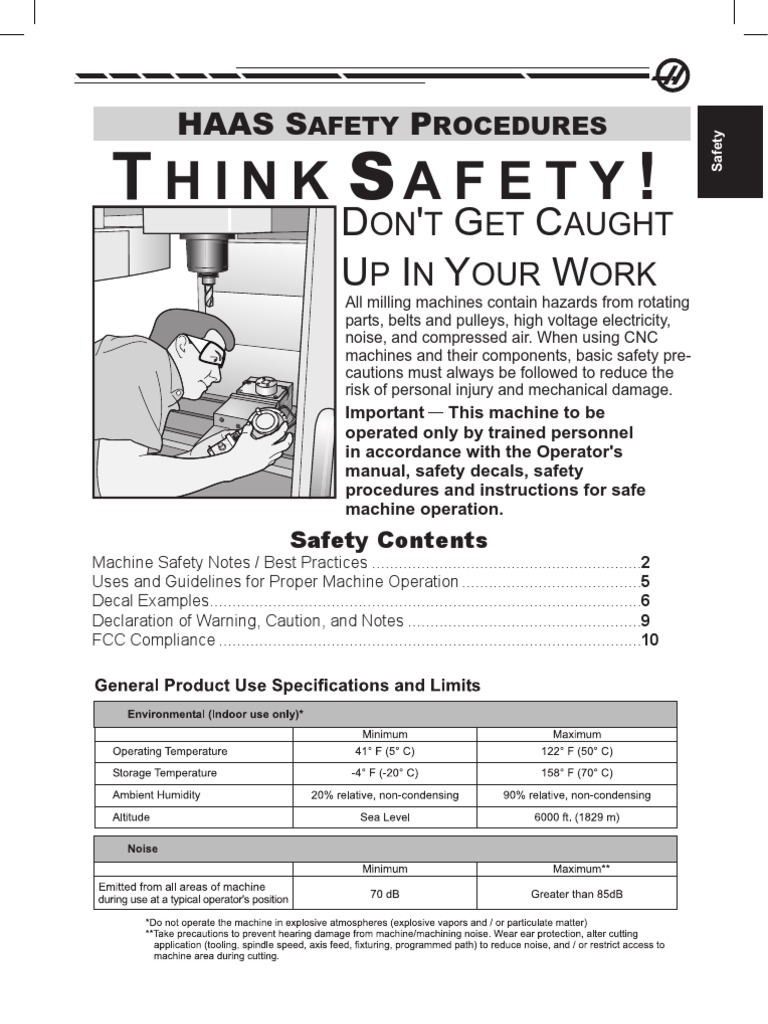CNC Machine Safety Guidelines | PDF