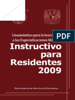 Instructivo para Residentes 2009 Lineamientos ... - Edumed IMSS PDF