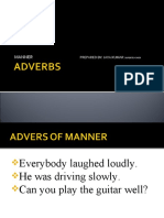 Adverbs Manner