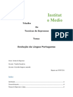 Evolução Da Língua Portuguesa
