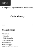 Computer Organization & Architecture: Cache Memory