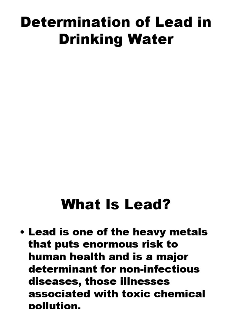 Determination of Lead in Drinking Water PW Point PDF