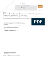 Thermodynamic Performance Assessment of Wind Energy Systems An Application