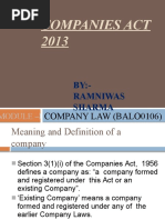 Companies Act 2013: Company Law (Balo0106)