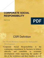 Corporate Social Responsibility: Prof. S V K