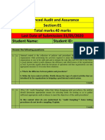 Advance and Audit Assurance Quuestion PDF