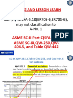 SHARING AND LESSON LEARN-Comply To SFA-5.18 May Not Classification To A-No. 1