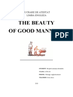 The Beauty of Good Manners: Lucrare de Atestat Limba Engleza
