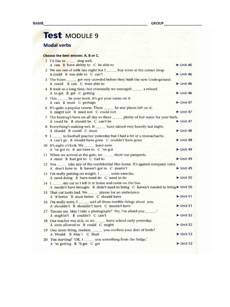 TEST Modals | PDF