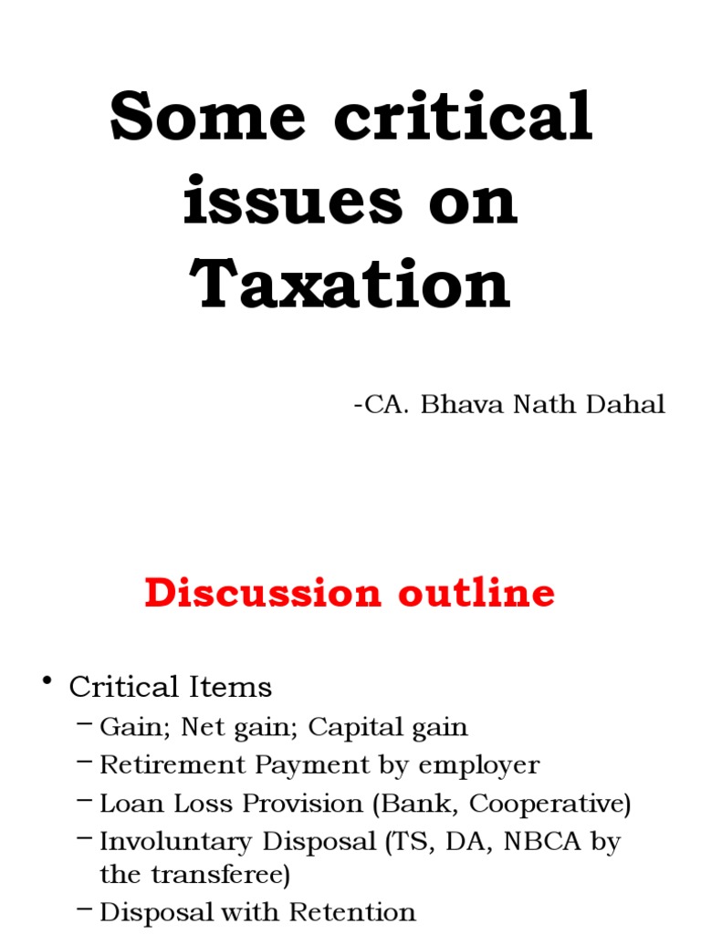 Key Taxation Issues Explained | PDF | Taxes | Government Finances
