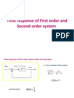 12-System Time response-2-14-Aug-2019Material - I - 14-Aug-2019 - Time - Response - of - First - Order - and - Second - Order
