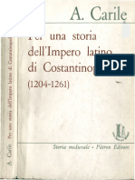 Carile, Per Una Storia Dell'Impero Latino Di Costantinopoli (1204-1261)