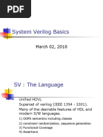 System Verilog Basics: March 02, 2010