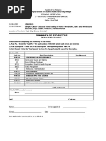 Bill of Quantities (Form DPWH-INFR-17 and 18)