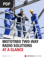 Mototrbo Two-Way Radio Solutions: at A Glance